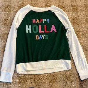 Wallflower Green and White Holiday Long Sleeve